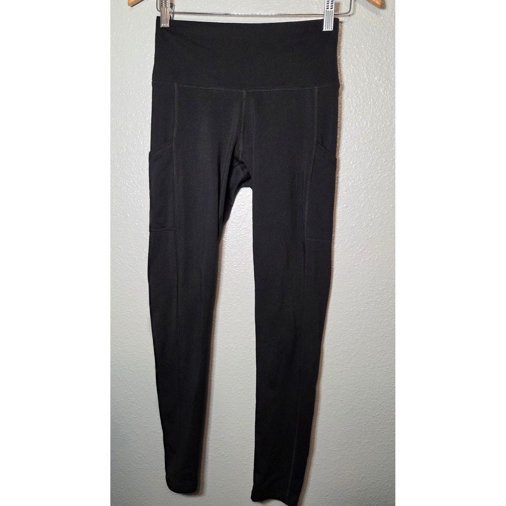 Aerie Chill Play Move Leggings Medium Black Gym Workout Athletic Pockets Active